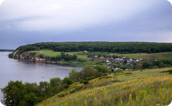 Самарская коса на волге